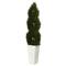 5.5ft. UV Resistant Double Pond Cypress Spiral Topiary Artificial Tree in White Tower Planter